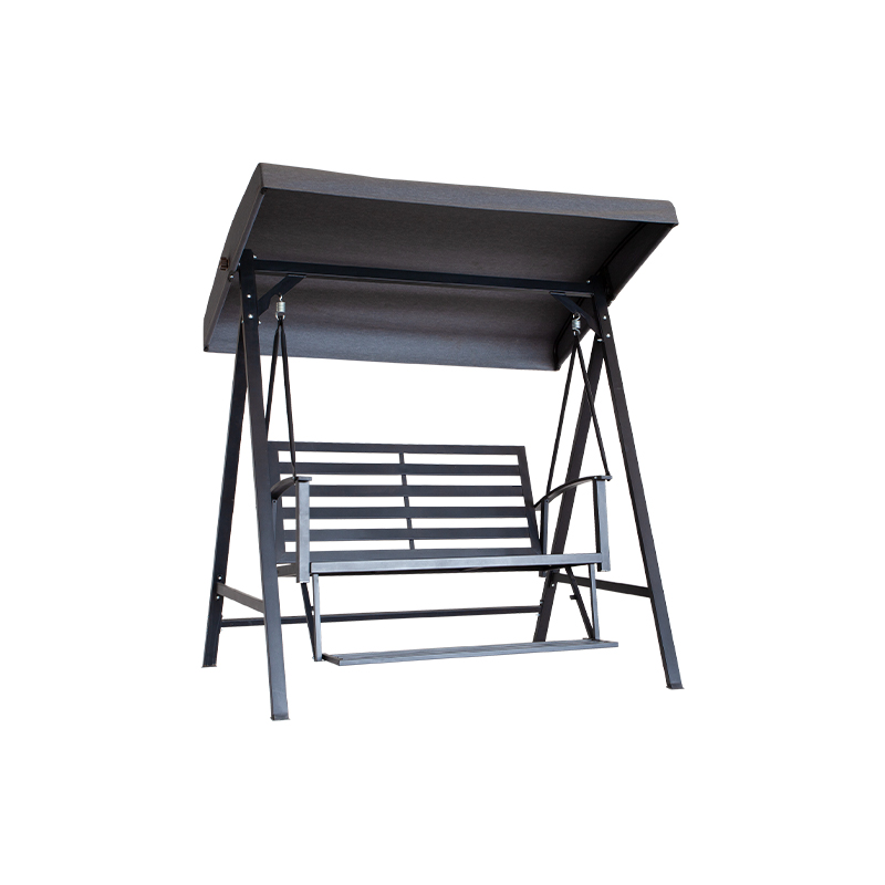 2 Seater Outdoor Porch Swing With Footrests And Removable Cushion Back
