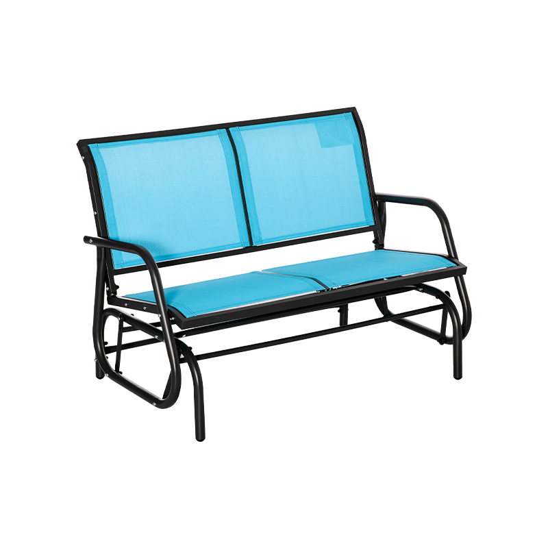Moisture Absorbent Breathable Antibacterial Textilene Fabric 2 Seat Swing Glider Chair
