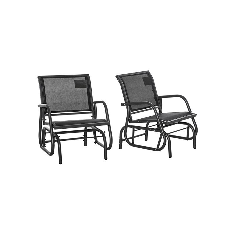 Durable Steel Frame Textilene Seat Single Seat Swing Glider Chair