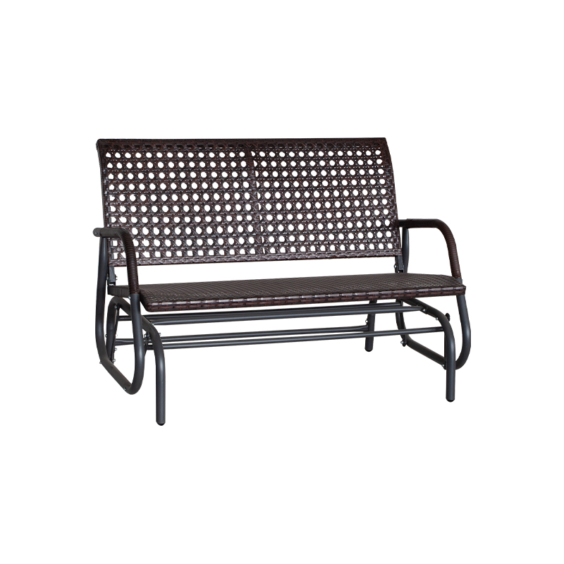 Non-Slip Durable Rattan Seat 2 Seat Leisure Swing Glider Chair