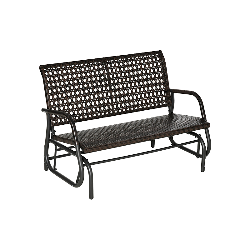 Non-Slip Durable Rattan Seat 2 Seat Leisure Swing Glider Chair