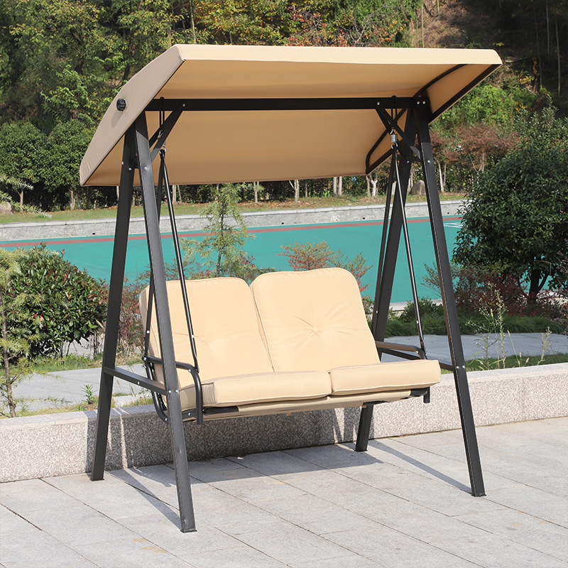 Oxford Cloth Seat With Cushion Back 2 Seat Porch Swing