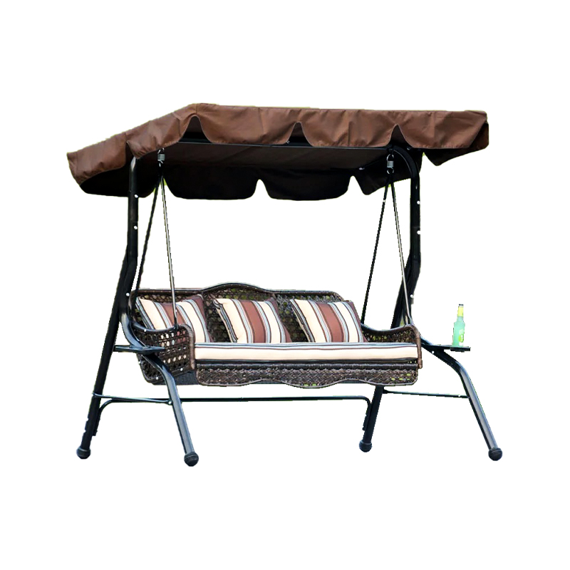 Rattan Chair With Armrests And Pillow 3 Seat Porch Swing