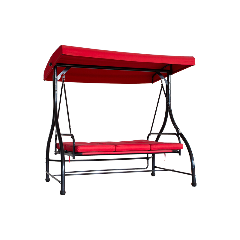 Oxford Cloth Seat With Cushion And Canopy Outdoor Swing Recliner Bed