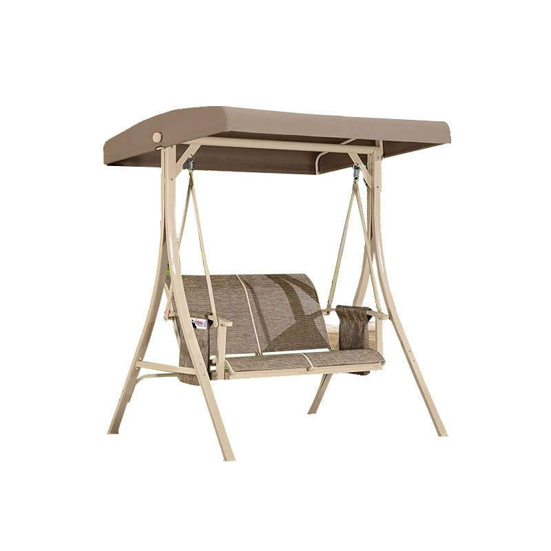 Iron Frame Textilene Seat Fabric 2 Seat Outdoor Swing Chair