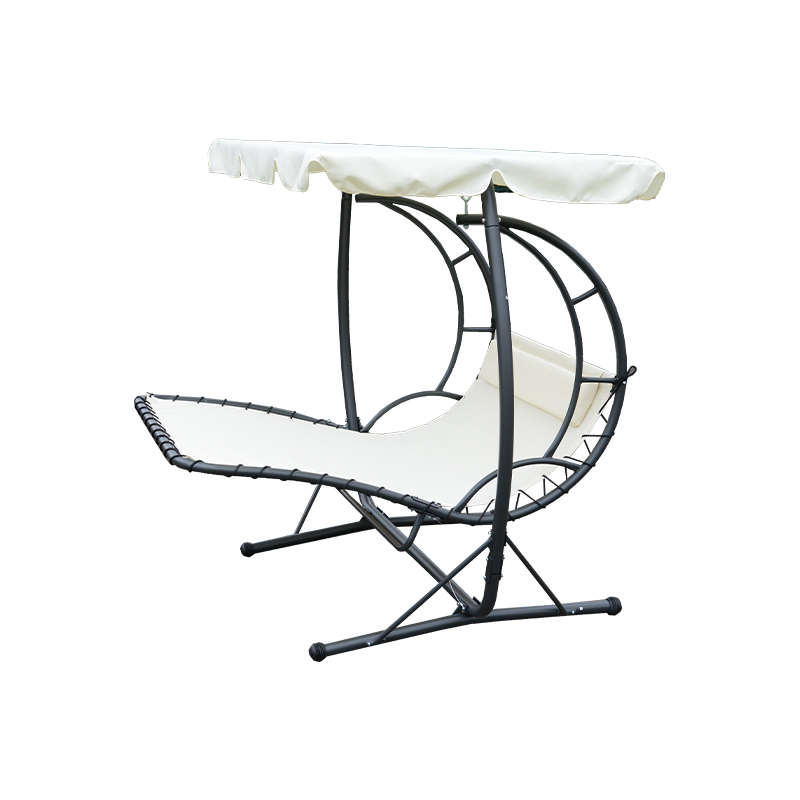 Textilene Seat Fabric With Pillow 2 Seat Porch Swing Reclining Chair