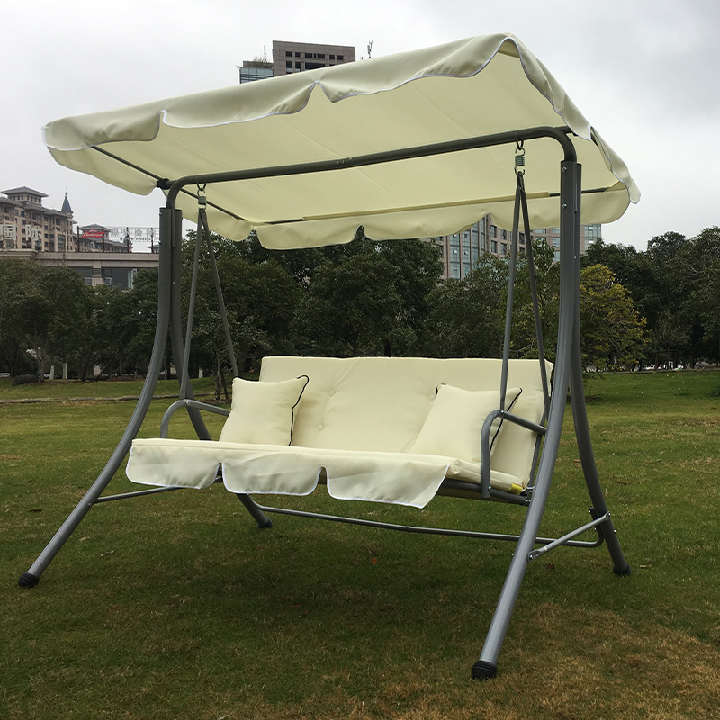 Oxford Cloth Seat With Pillows Terrace Yard 3 Seat Porch Swing