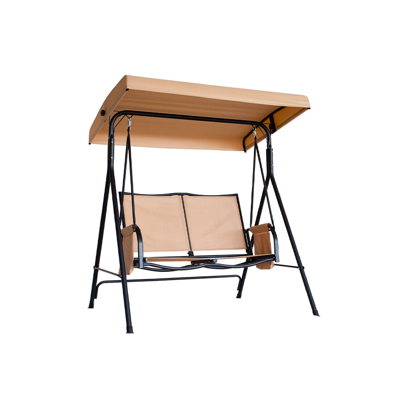 Easy Clean Textilene Seat Adjustable Canopy 2 Seat Porch Swing