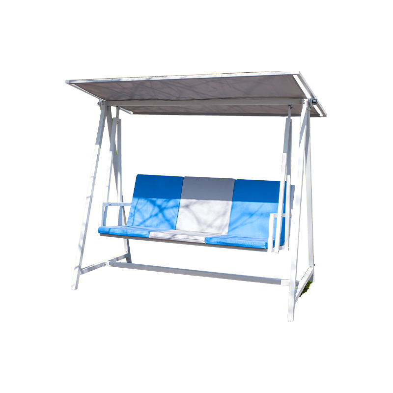 Sturdy Frame Iron Slatted Seat Outdoor Recreation 3 Seat Porch Swing