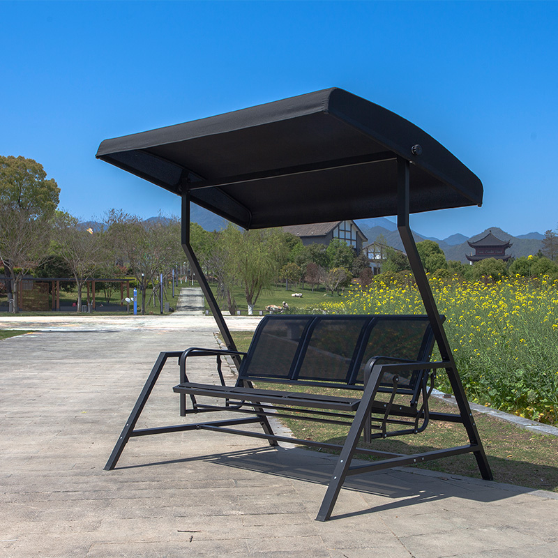 Waterproof Durable Textilene Seat Garden Patio 3 Seat Porch Swing