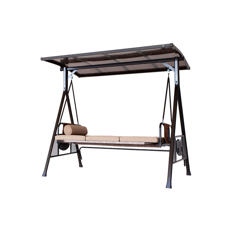Textilene Seat Outdoor Swing Recliner Bed Sun Panel Or Cloth Top Canopy