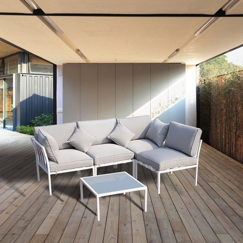 Plastic Panels With Seat Backs Corner Sofa Iron Patio Furniture Set
